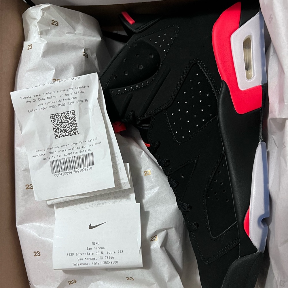 Retro 6 size 9.5 new